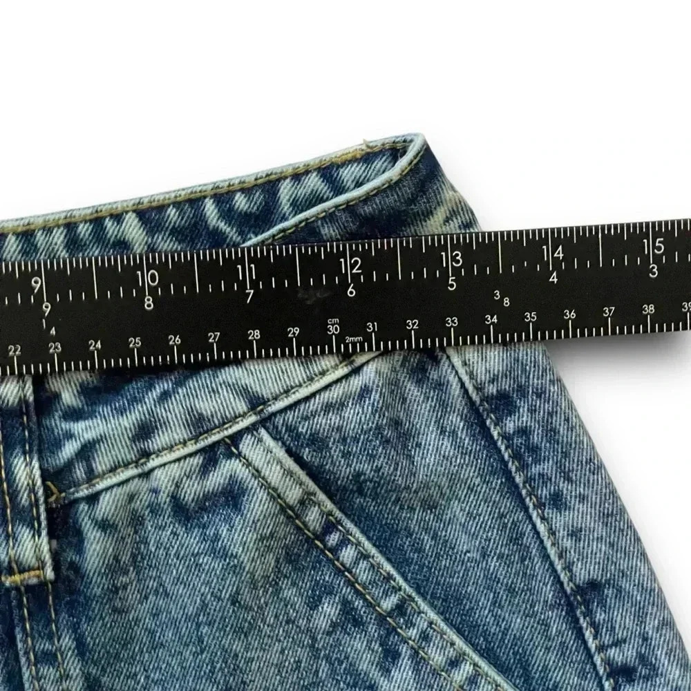SHEIN Cargo Jeans Women’s Sz XS/2 High Waisted Wide Leg Acid Wash Y2K Denim - Picture 11 of 15